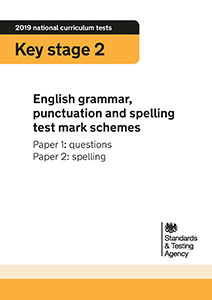 2019 KS2 English GPS Paper 1 and Paper 2 Mark Schemes